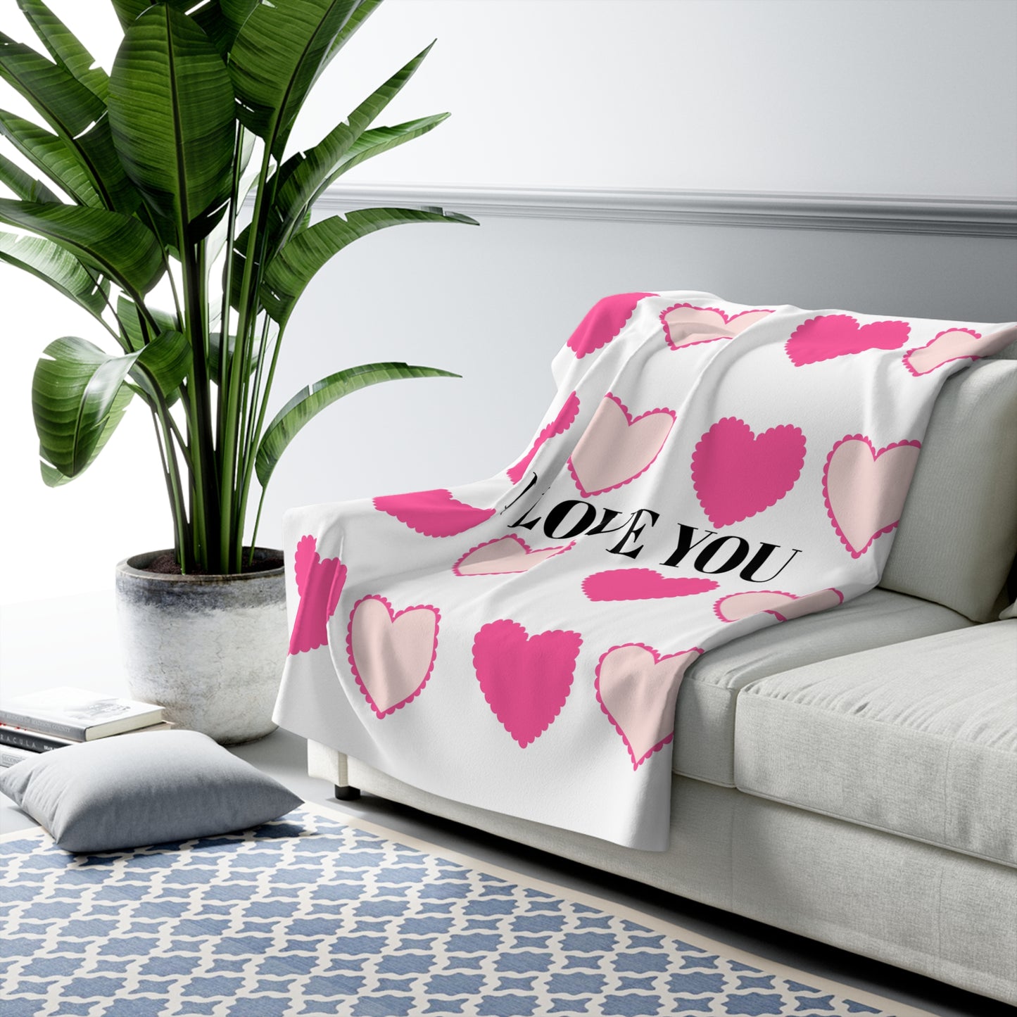Sherpa Fleece Blanket- I Love My Girlfriend - Best Valentines Day Gift
